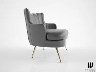 Brabbu Plum armchair  3D model