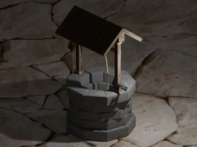 Well Model Low-poly 3D model