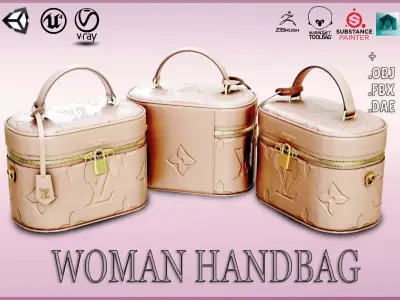 Woman Handbag Louis Vuitton Low-poly 3D model