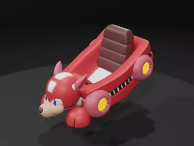 Rushmarine toy car Low-poly 3D model