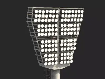 Stadium Light Tower Low-poly 3D model by protuberanka