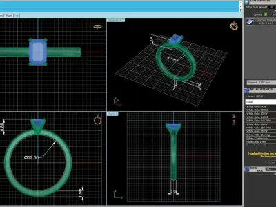 Diamond Fashion Ring R3 3D print model