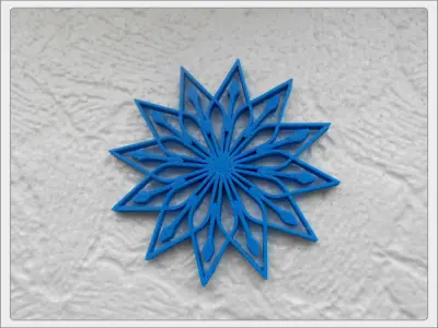 Snowflake blue Free 3D print model