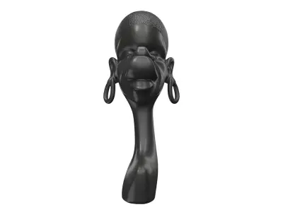 Statuette African Woman 3D model