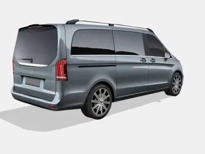 Mercedes-Benz V-Class 2019 Low-poly 3D model