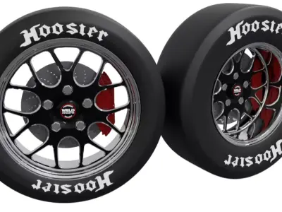 Welds S77 Racing Wheel Low-poly 3D model