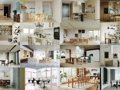 Dining Room Pack 02 for Unreal Engine 3D Model Collection