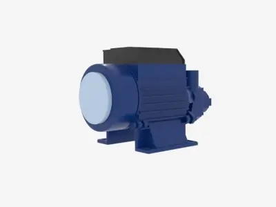 Half HP Electric Water Pump Low-poly 3D model