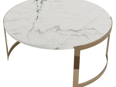 FENDI CASA Anya Lite Marble Coffee Table 2022 Low-poly 3D model