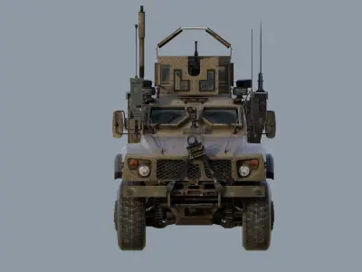 Military car  Low-poly 3D model by Mykolka