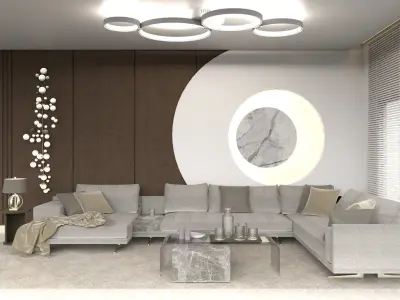 Interior Living Room Scene 3D model