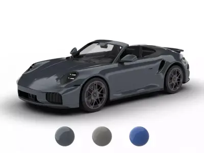 Porsche 911 Carrera Turbo S Cabriolet 2026 3d model 3D model