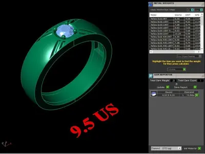 Luxury Men Rings Designs 4MR055 3D print model