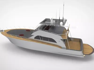 Luxury Yacht 72ft 3D model
