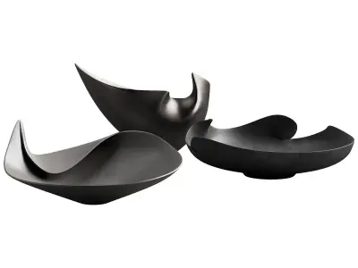 366 decorative vases and pots 04 deformed folded relief vase 03 3D model