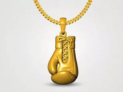 Boxing glove pendant charms - one inch pendant 3D print model 3D print model purchase