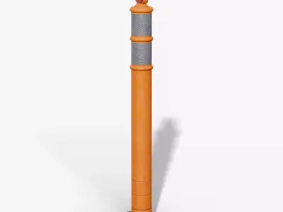 Portable Delineator Post Low-poly 3D model