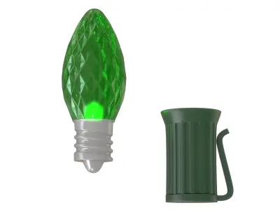 Bulb C7 Faceted  Low-poly 3D model