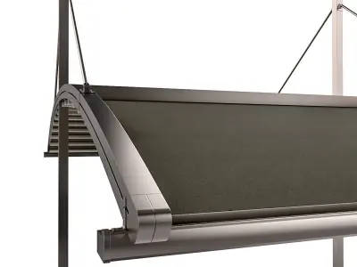Motorized Pergola 6a nickel matte 3D model