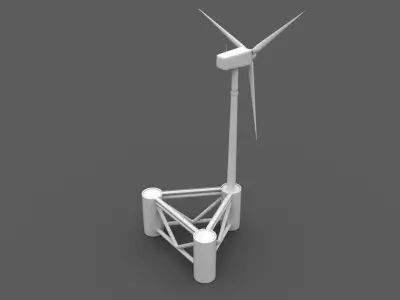WIND TURBINE OFFSHORE 3D model