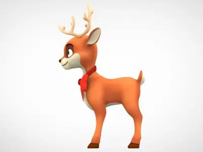 Christmas Reindeer 3D model