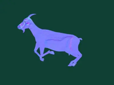 Diary Goat Low-poly 3D model