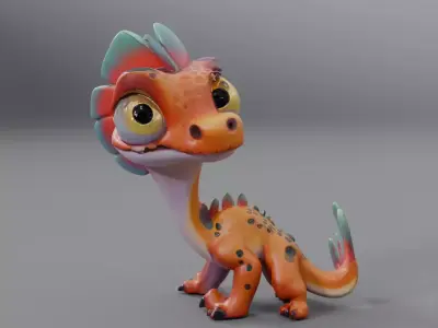 alien lizard 3D model