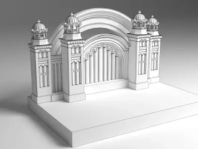 Indian wedding Stage 3D model