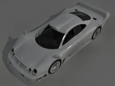 Mercedes-Benz CLK-GTR Low-poly 3D model
