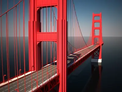 Golden Gate Bridge 3D model