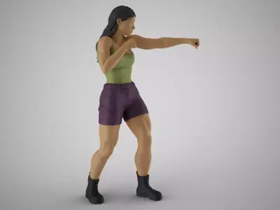 Boxer Woman 3D print model