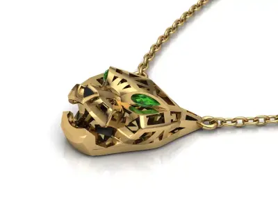 Panthere Pendant Brand Jewelry 3D print model