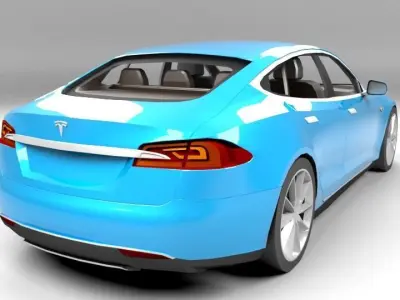 TESLA MODEL S 2013 LOWPOLY Low-poly 3D model