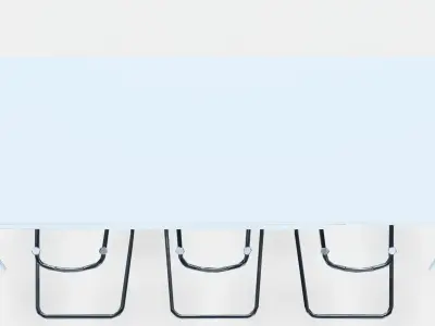 EKEDALEN - TOBIAS Table and 6 chairs Low-poly 3D model