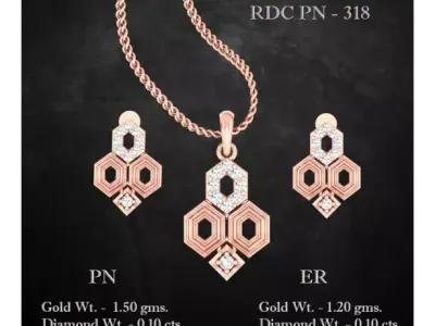 Pendant Earrings combo - 318 3D print model