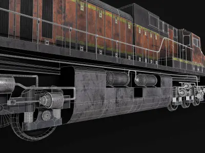 Train locomotive - locomotive 3D model
