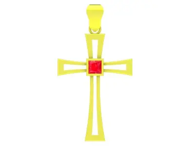 Luxury Cross Pendant 3D Model for Jewelry Casting  4259 3D print model