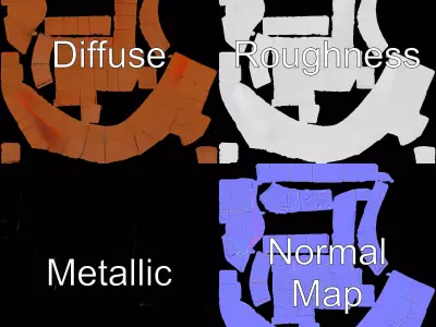 Rustic Brick Arch model pack Low-poly 3D model