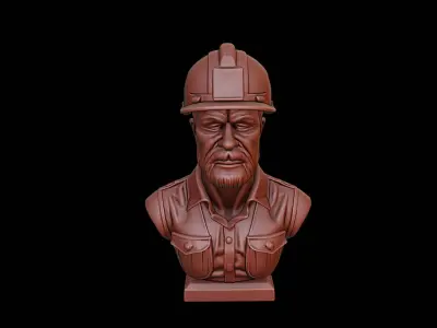 Engineer Bust 3D print model