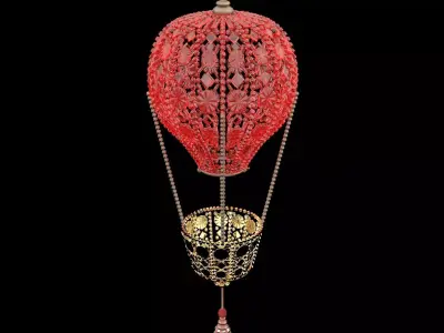 Chinese red lantern  3D model