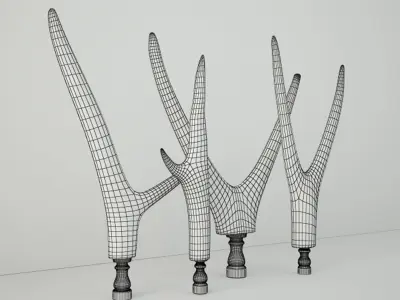 Antler Finials 3D model