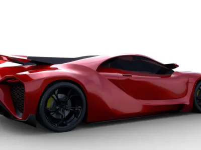 Concept 2 Super sport car 3D model