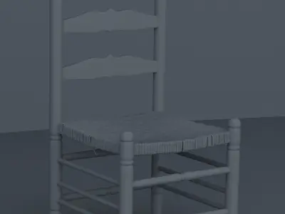 Traditional Spanish Chair 3D 3D model