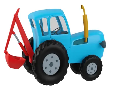 Blue tracktor toys 3D model
