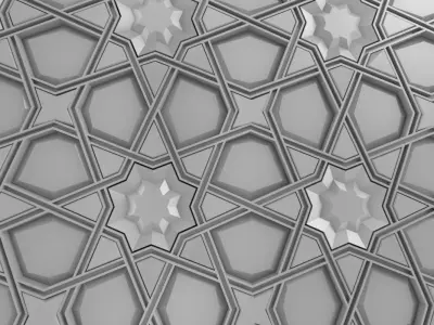 Arabic Decorative Pattern T1 Low-poly 3D model