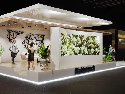 exhibition Low-poly 3D model 7