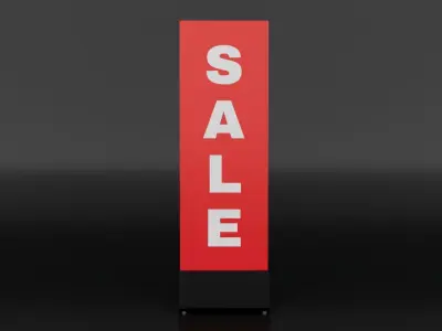 Sale - Sign Stand Free low-poly 3D model