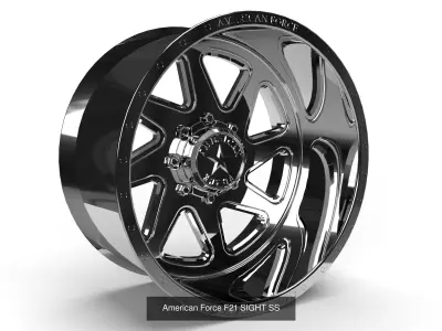 Jumbo American Force Wheels Pack 3D Model Collection