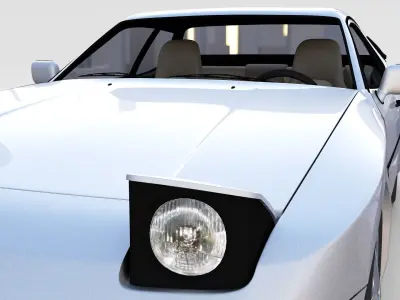 Porsche 944 S2 with interior rev 3D model