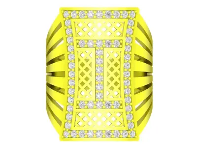 Luxury Letter T Men Ring 3D Model 4475 3D print model